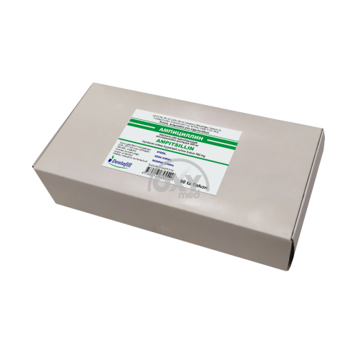 product-Mushak ichiga yuborish uchun eritma tayyorlash uchun ampitsillin 500 mg № 50 kukun